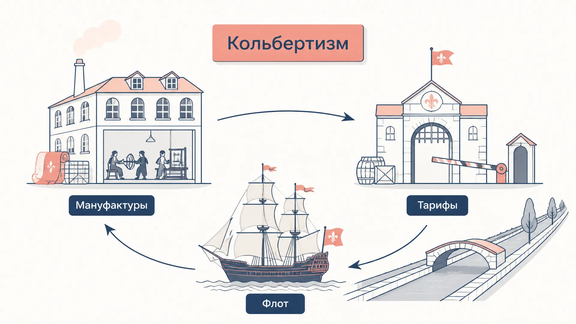 Меркантилизм Кольбера: политика Людовика XIV