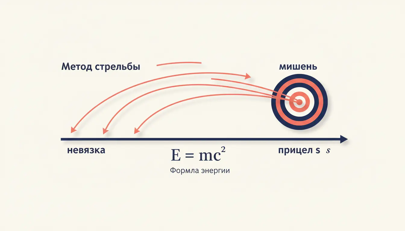 Метод стрельбы для краевой задачи: алгоритм и пример