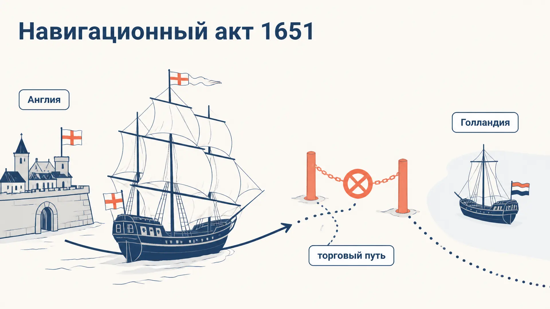 Навигационный акт 1651 года: причины и последствия
