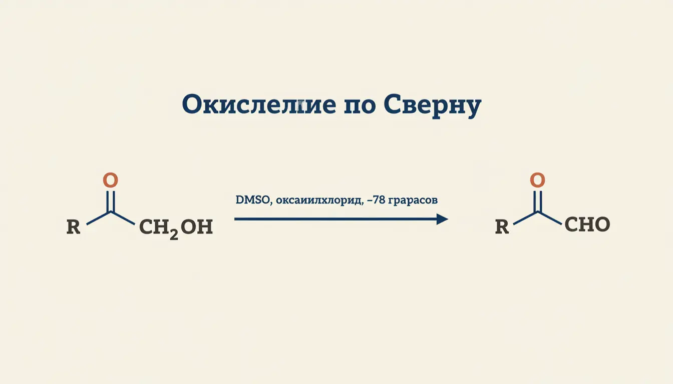 Окисление по Сверну: спирт в карбонил при −78 °C