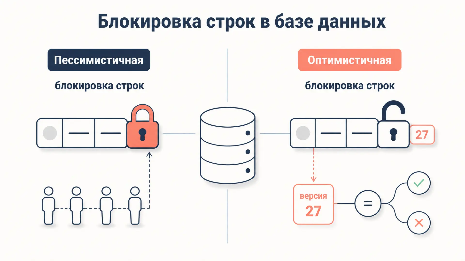 Оптимистичная и пессимистичная блокировка: чем отличаются