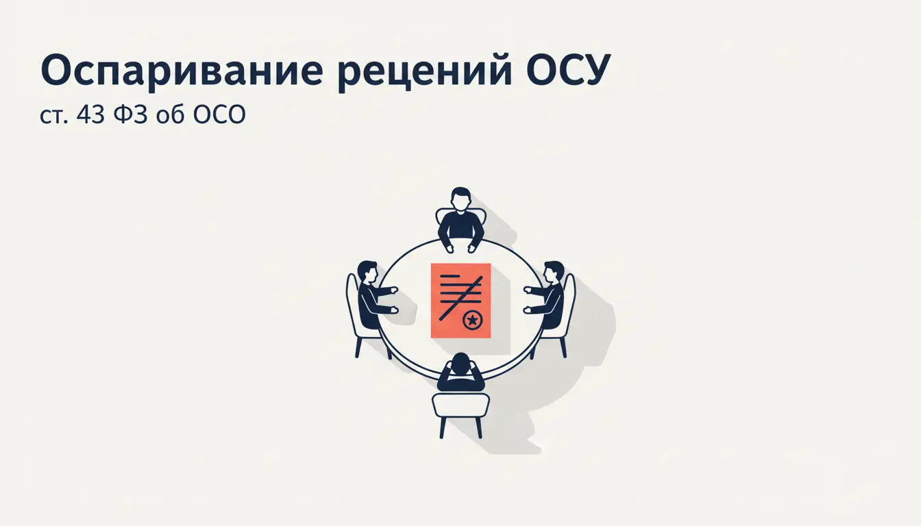 Оспаривание решений ОСУ ООО