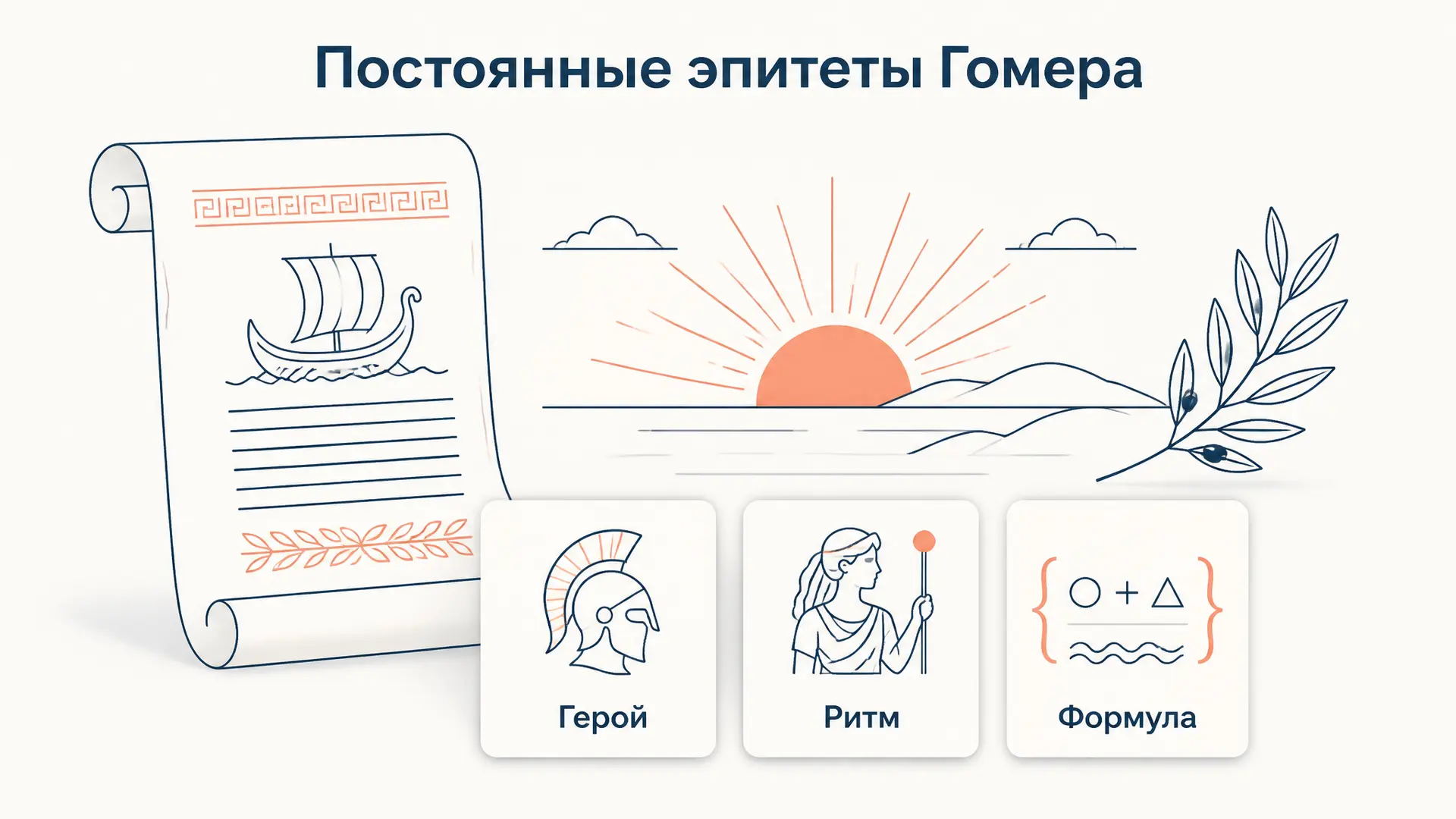 Постоянные эпитеты Гомера: формула и смысл