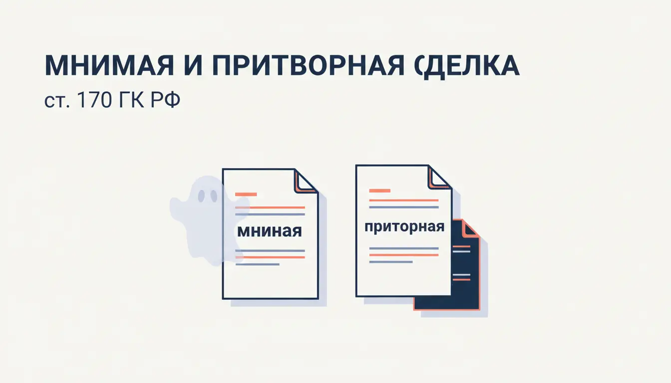 Притворная и мнимая сделка: различие по ст. 170 ГК РФ