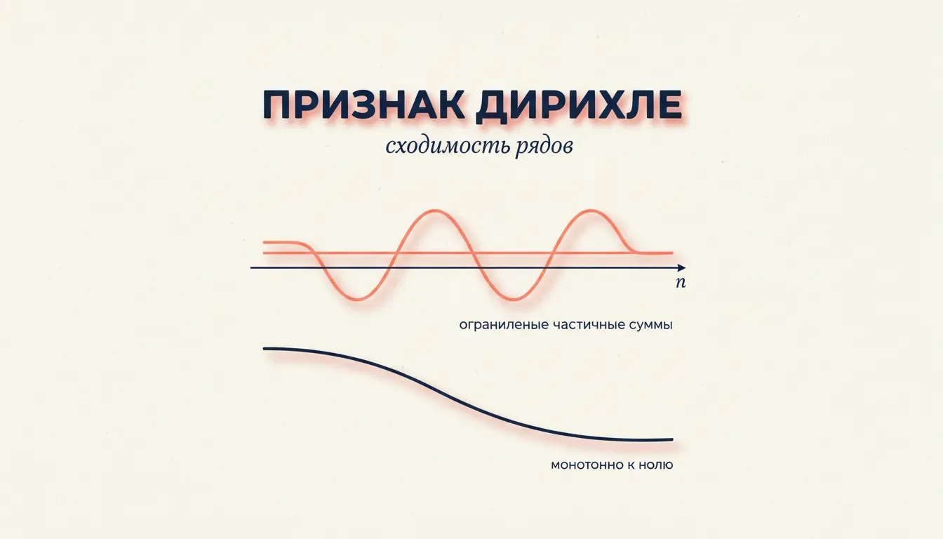 Признак Дирихле для рядов: формулировка и применение