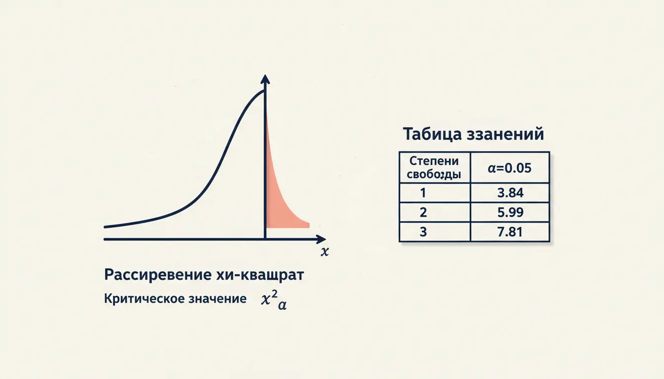 Распределение хи-квадрат таблица значений: как читать