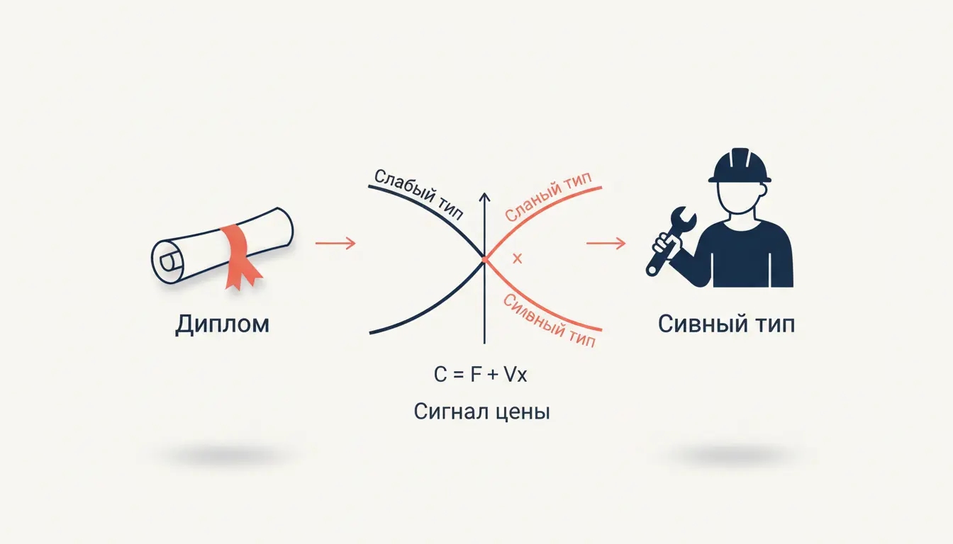 Сигнализирование Спенса: образование как сигнал качества