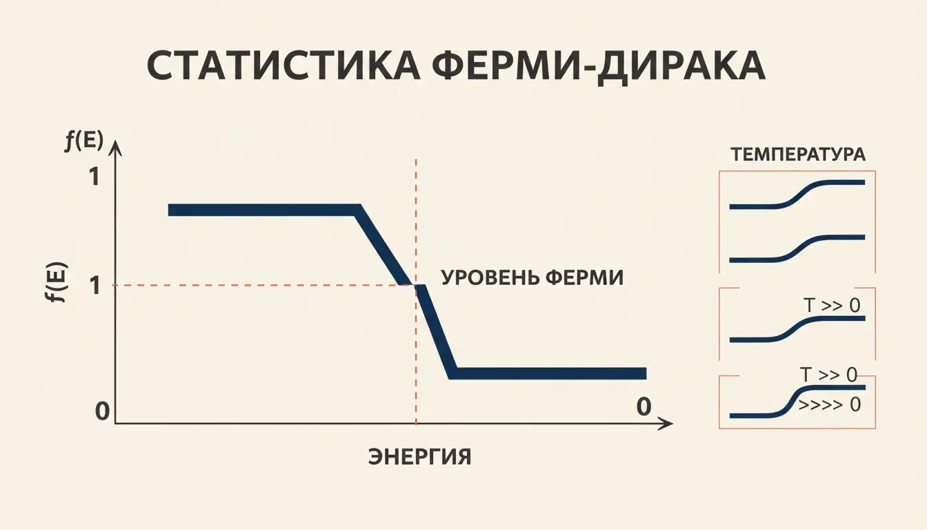 Статистика Ферми-Дирака: вывод, E_F и приложения