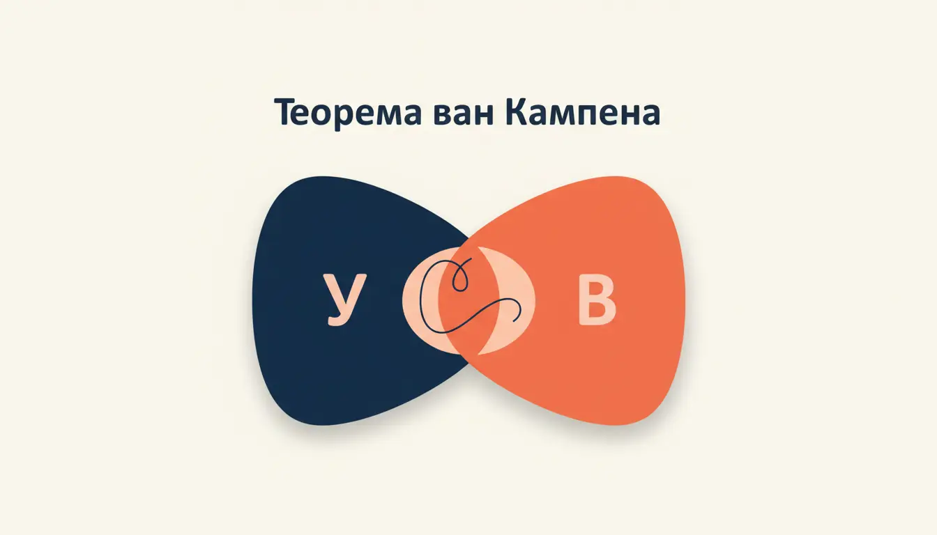 Теорема ван Кампена: фундаментальная группа склейки