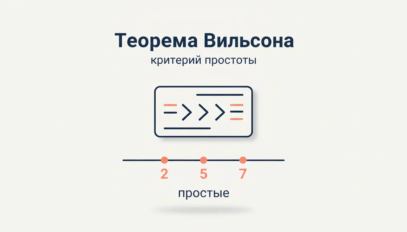 Теорема Вильсона: критерий простоты и факториал по модулю