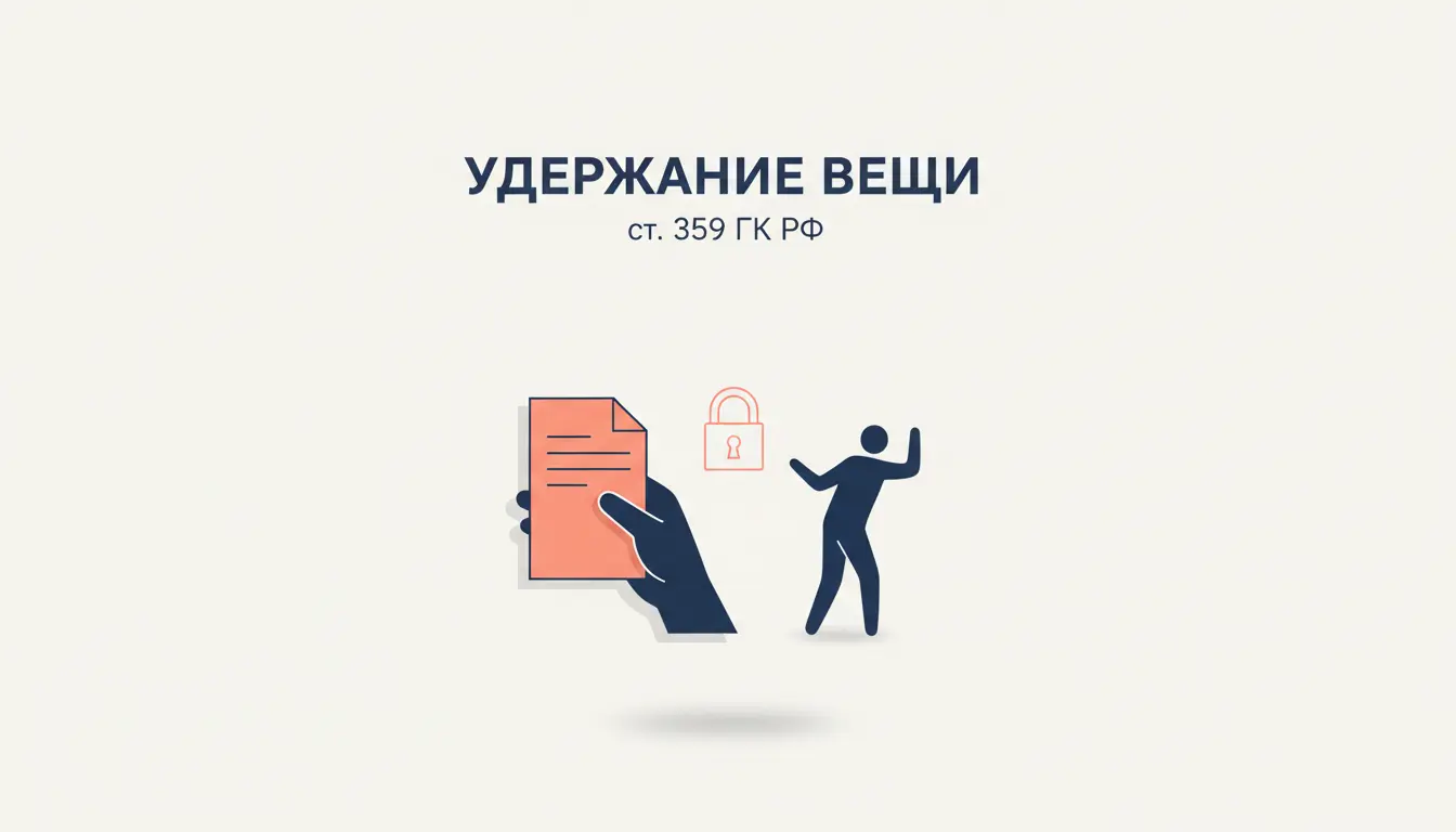 Удержание вещи кредитором по ГК РФ: статьи 359 и 360
