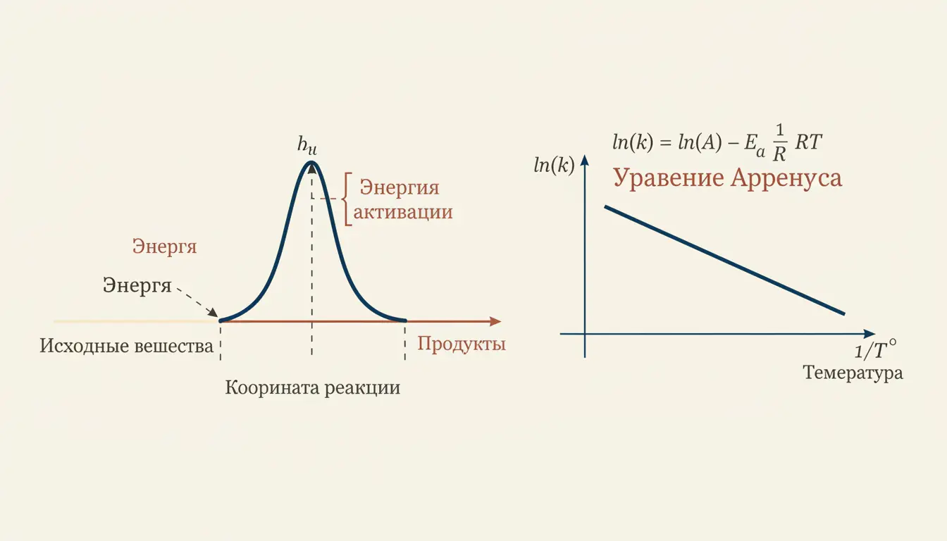 Уравнение Аррениуса: константа скорости и энергия активации
