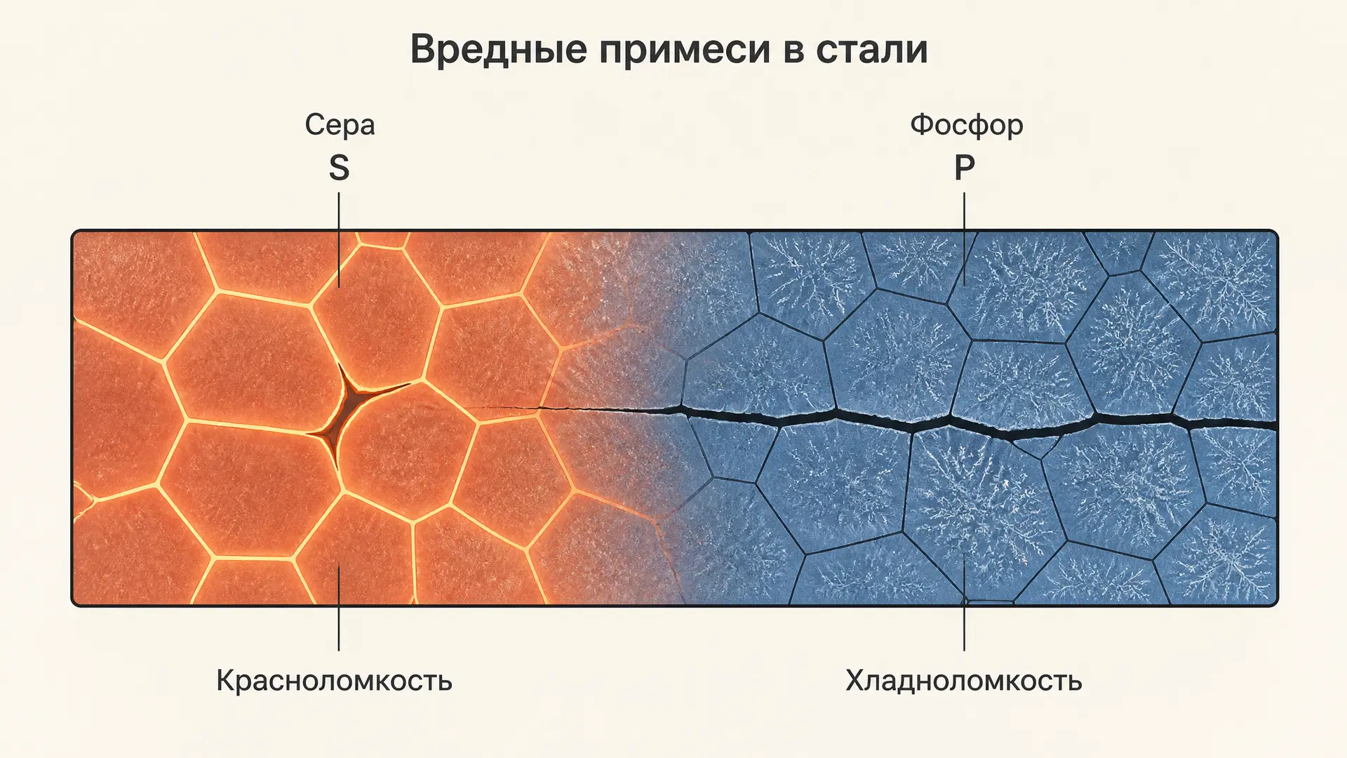Влияние серы и фосфора на сталь: красно- и хладноломкость