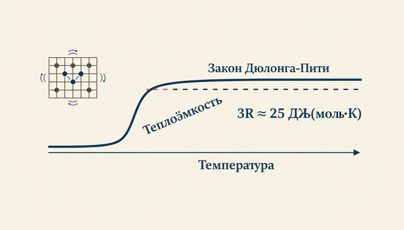 Закон Дюлонга-Пти: молярная теплоёмкость твёрдых тел