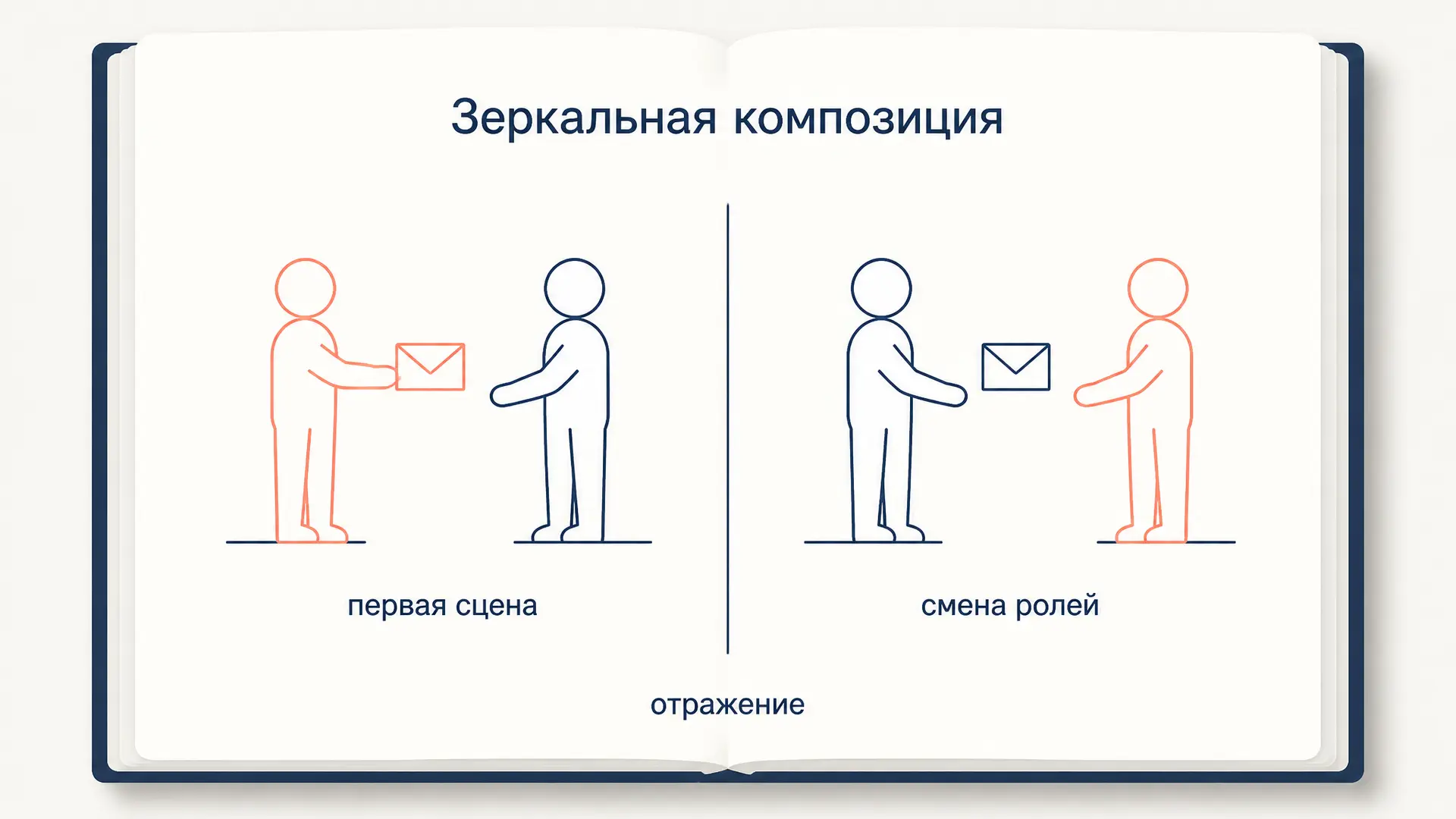 Зеркальная композиция: как найти повтор ролей