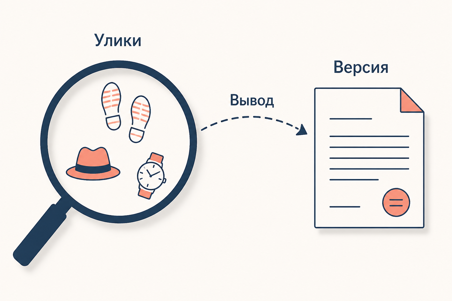 Детективное рассуждение: наблюдение, признаки, вывод-гипотеза