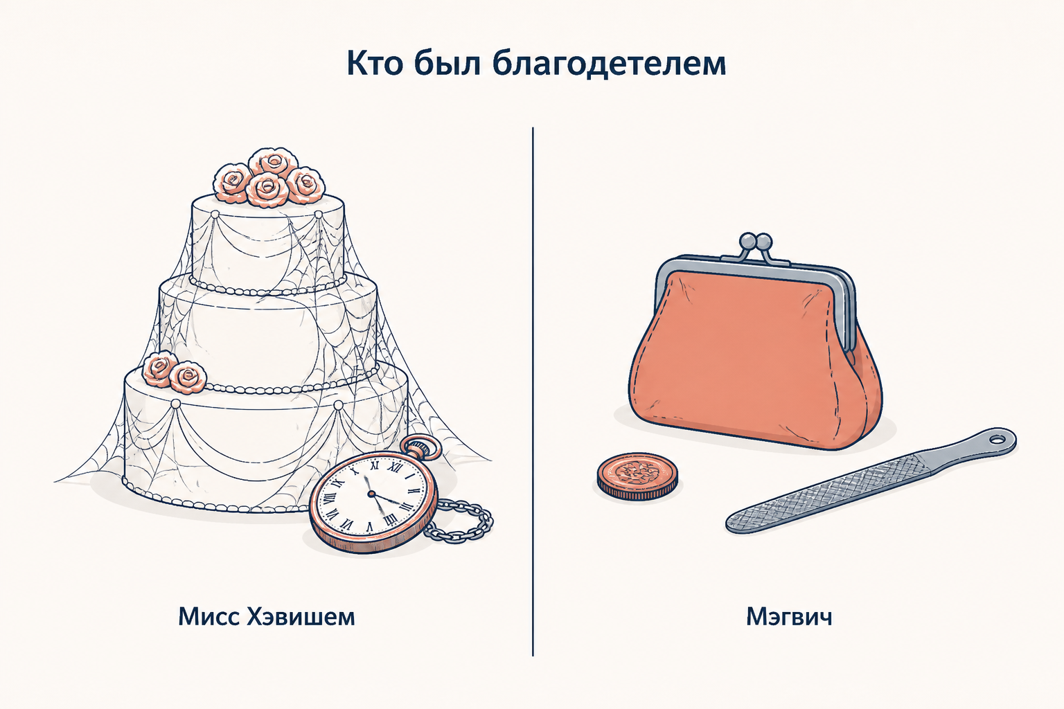 Две версии благодетеля: остановленные часы Сатис-Хауса и деньги каторжника