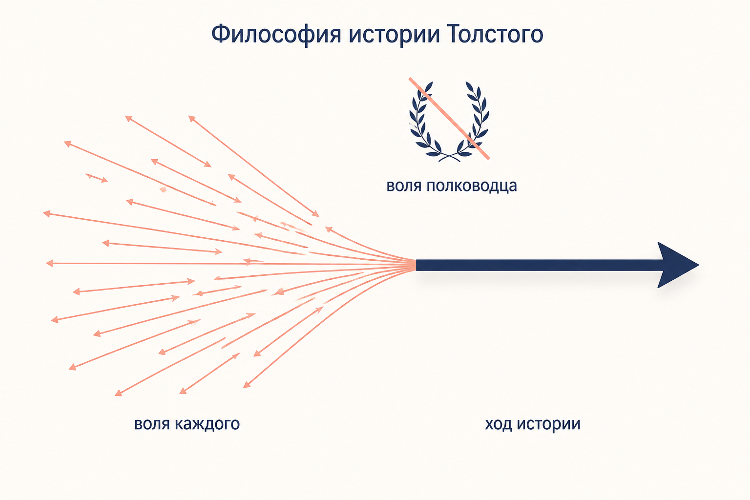 Множество малых стрелок воль складывается в общее направление истории