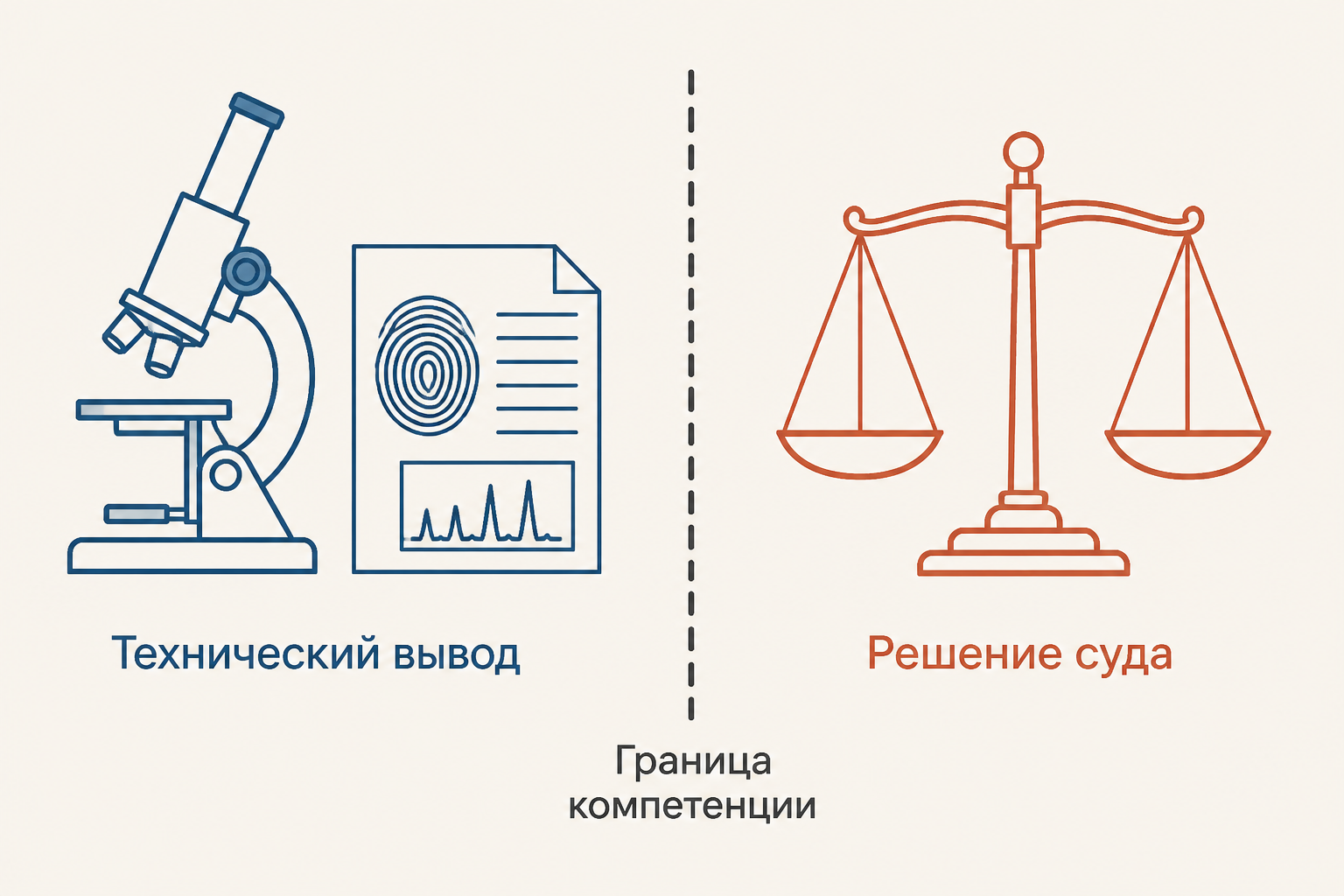 Линия границы между специальным выводом и правовой оценкой