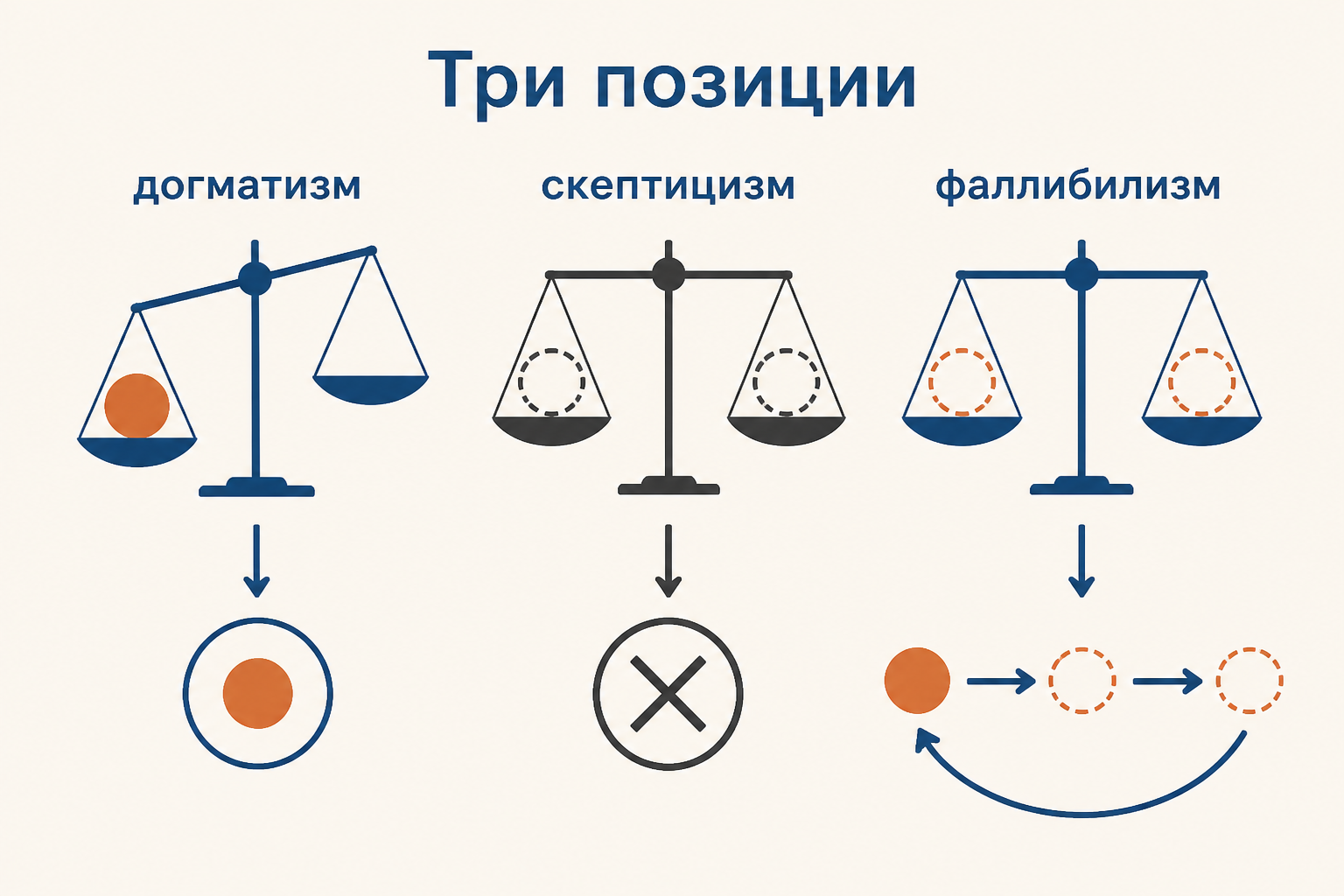 Фаллибилизм между догматизмом и скептицизмом: действовать, сохраняя готовность к пересмотру