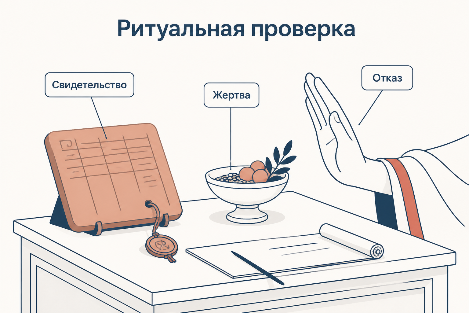Табличка libellus и развилка между жертвой, отказом и изгнанием