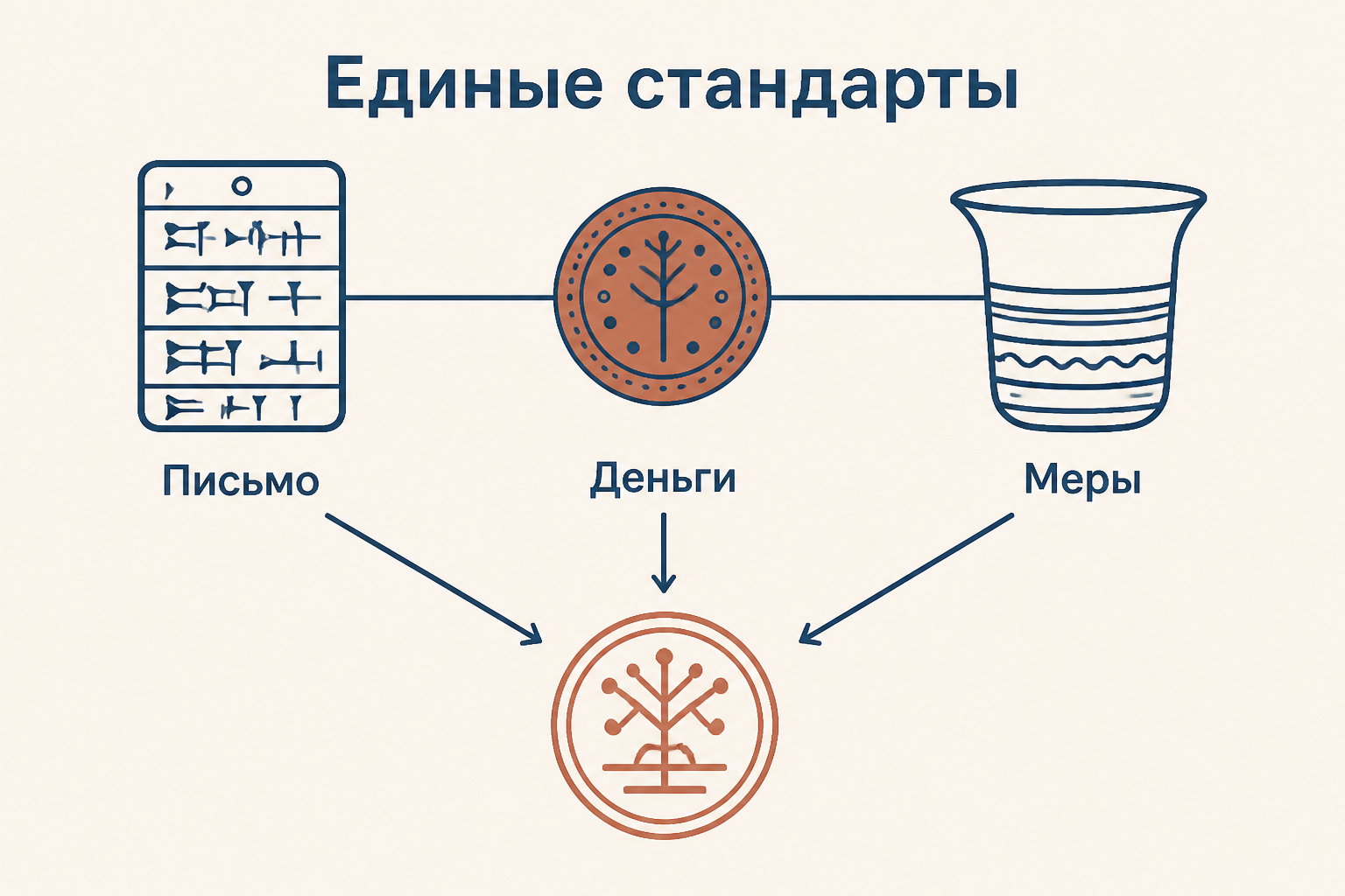 Эталонные меры, монета и письмо как инструменты единого государства Цинь