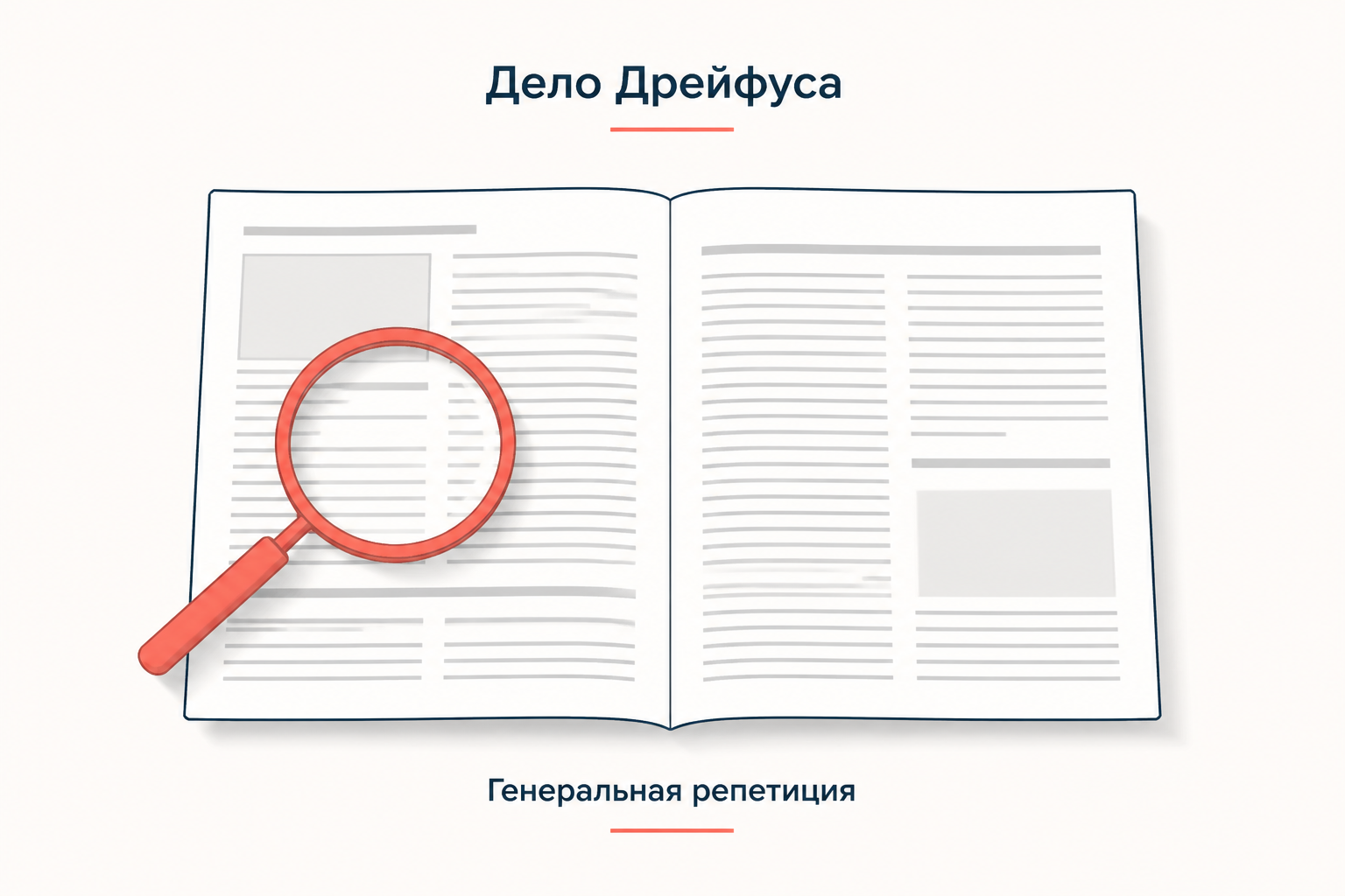 Разворот газеты и лупа с подписью дело Дрейфуса: процесс 1894 года как генеральная репетиция политики XX века