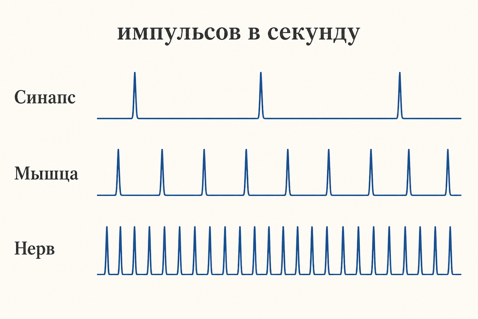 Сравнение лабильности синапса, мышцы и нерва: чем выше функциональная подвижность, тем чаще ткань воспроизводит импульсы в секунду