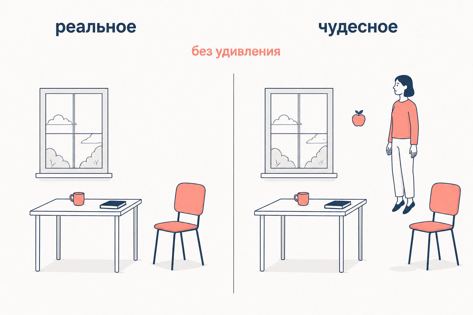 Магический реализм соединяет обычную жизнь и чудо как норму: латиноамериканский городок, где предметы парят в воздухе, а это никого не удивляет