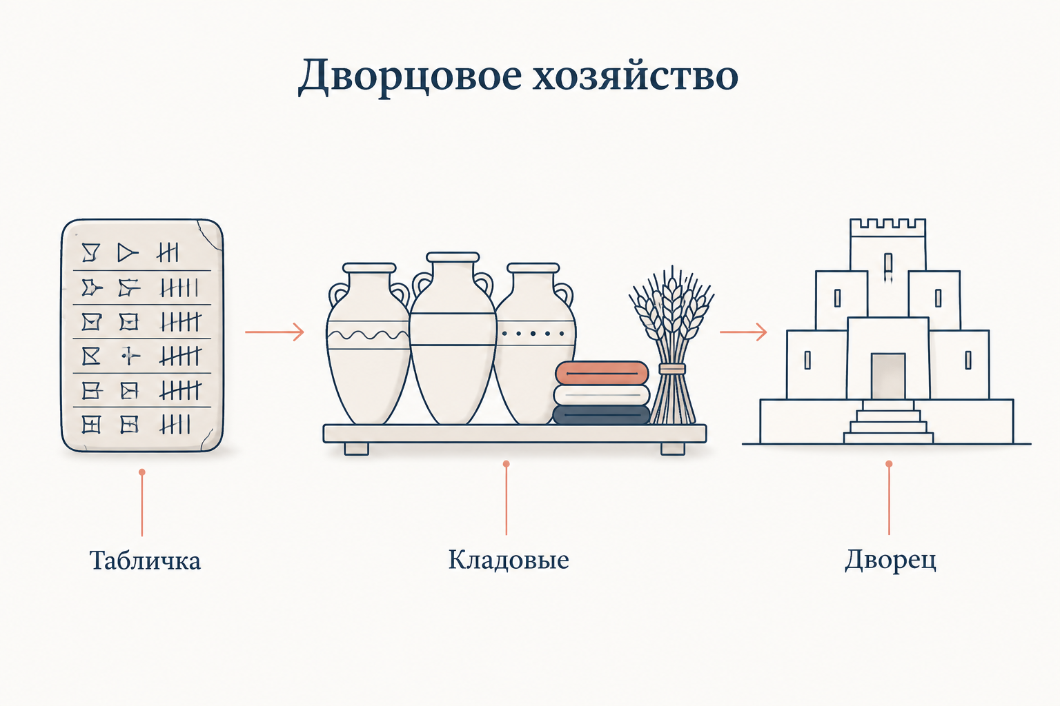 От таблички линейного письма Б к кладовым дворца: учёт зерна, тканей и масла в микенском хозяйстве