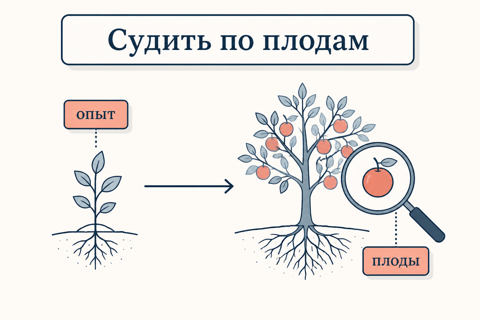 Два контрастных силуэта: слева светлая прямая фигура под солнцем, справа склонённая под дождевой тучей; подписи о здоровой и больной душе