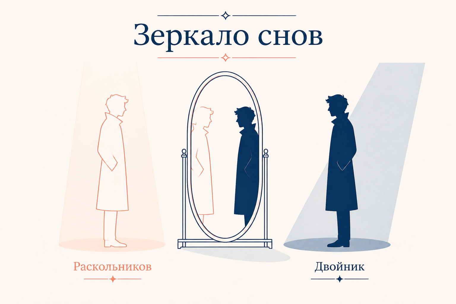 Свидригайлов как зеркальный двойник Раскольникова в снах