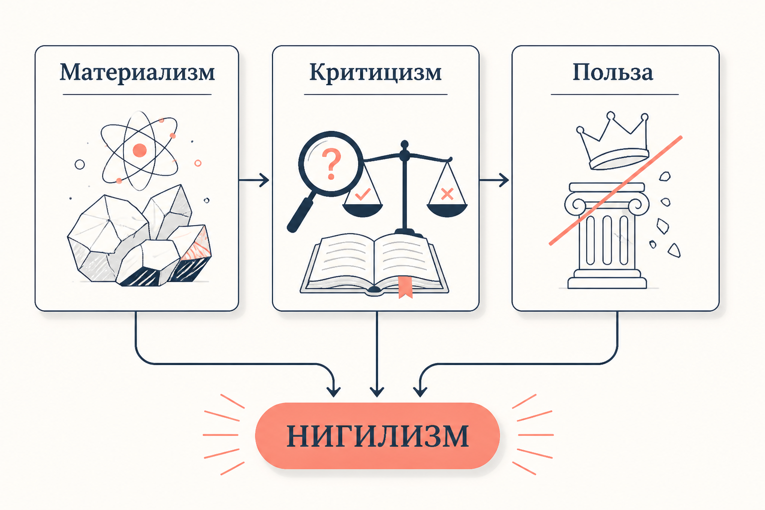 Философия нигилизма: схема истоков и принципов Базарова