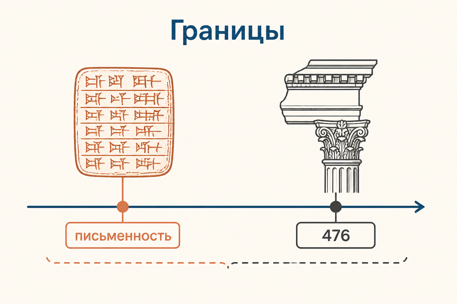 Главные границы периодизации Древнего мира: письменность и 476 год