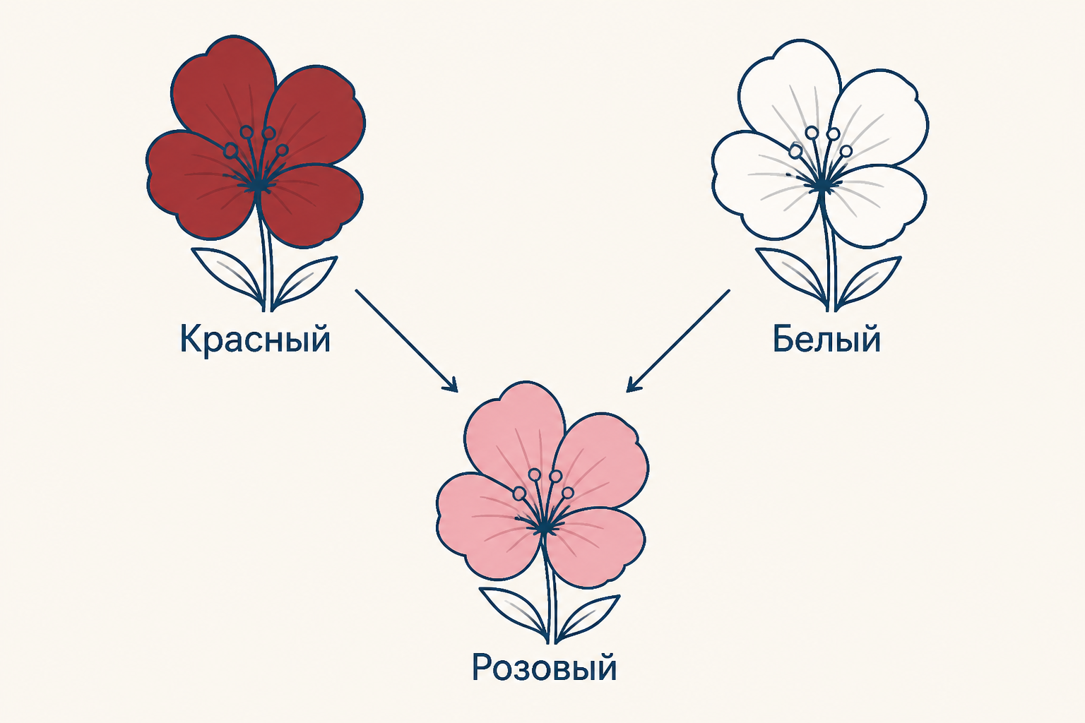 Промежуточный фенотип при неполном доминировании