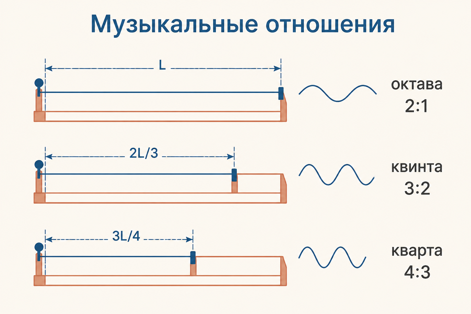 Музыкальные отношения пифагорейцев: октава, квинта и кварта как простые пропорции