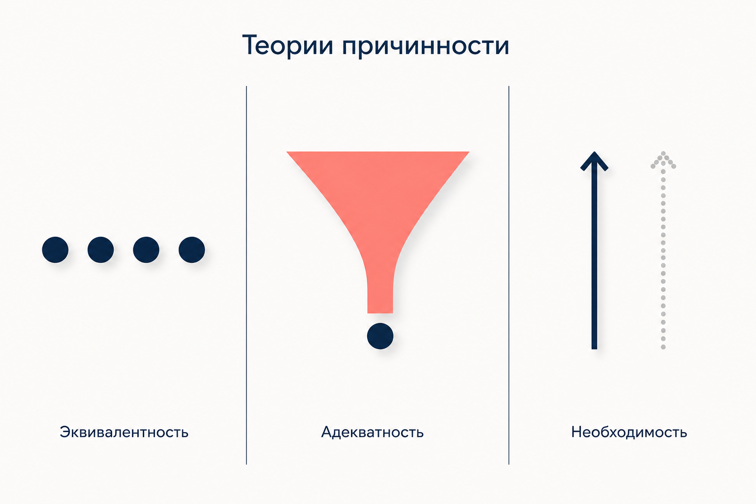 Сравнение трёх теорий причинности в уголовном праве