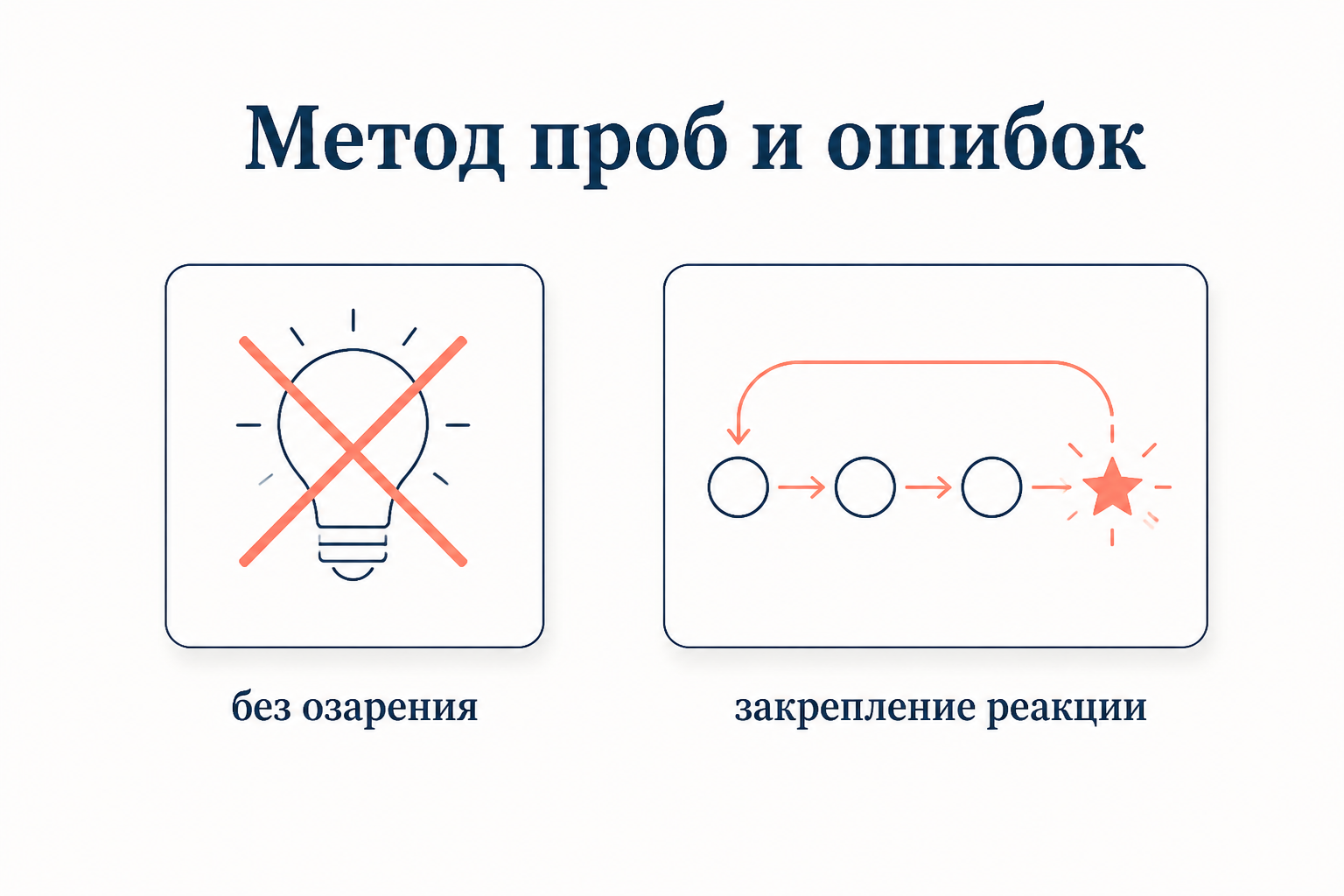 Проблемный ящик Торндайка: клетка с кошкой, рычаг-запор и миска с наградой снаружи