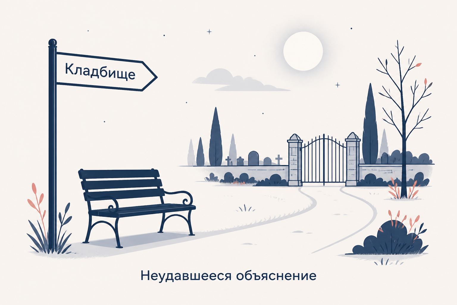 Кладбище как образ неудавшегося объяснения