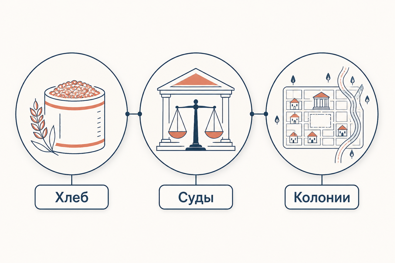 Политическая карта программы Гая Гракха: хлеб, колонии и суды всадников