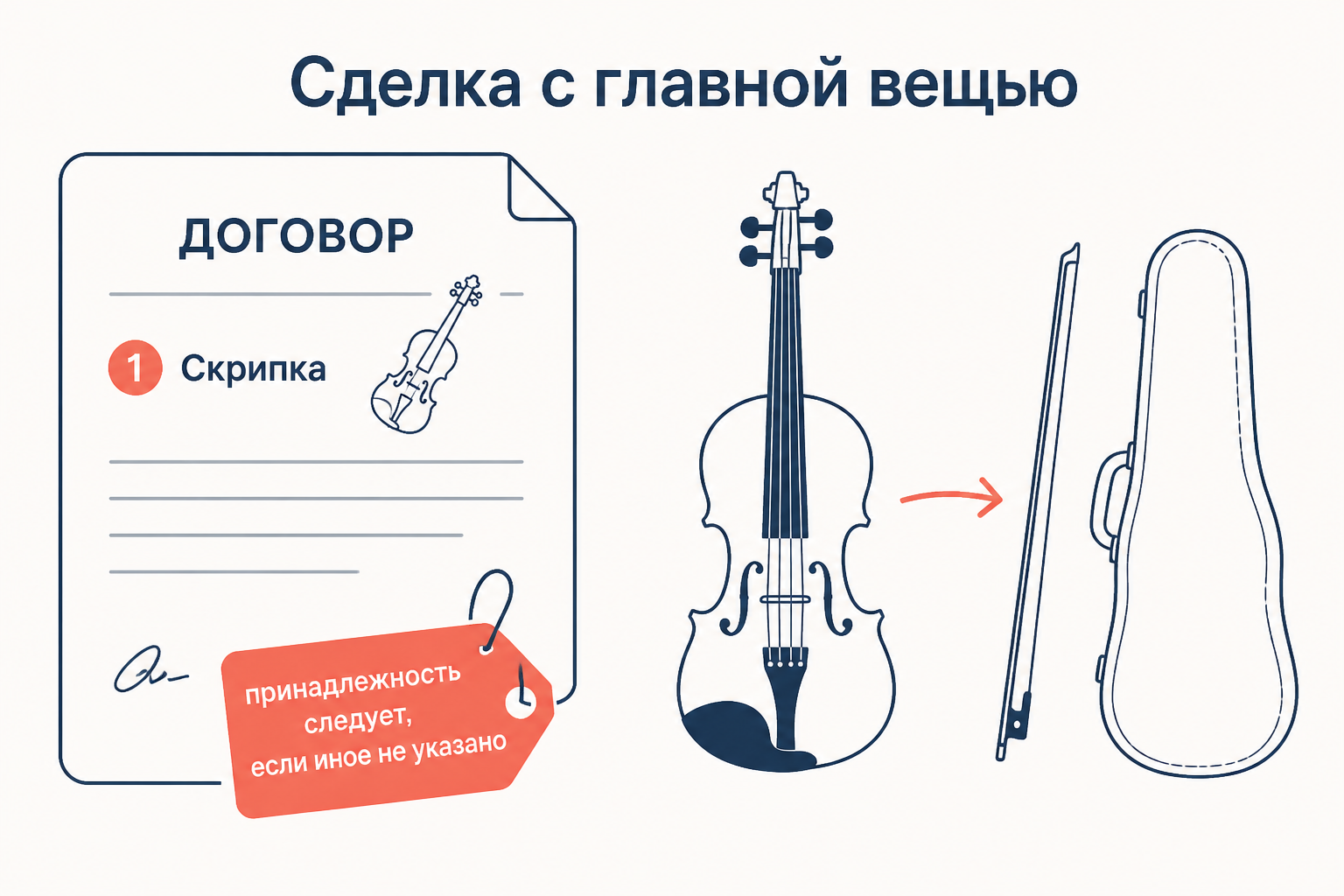 Сделка с главной вещью: принадлежность следует за ней по умолчанию, если иное не указано в договоре