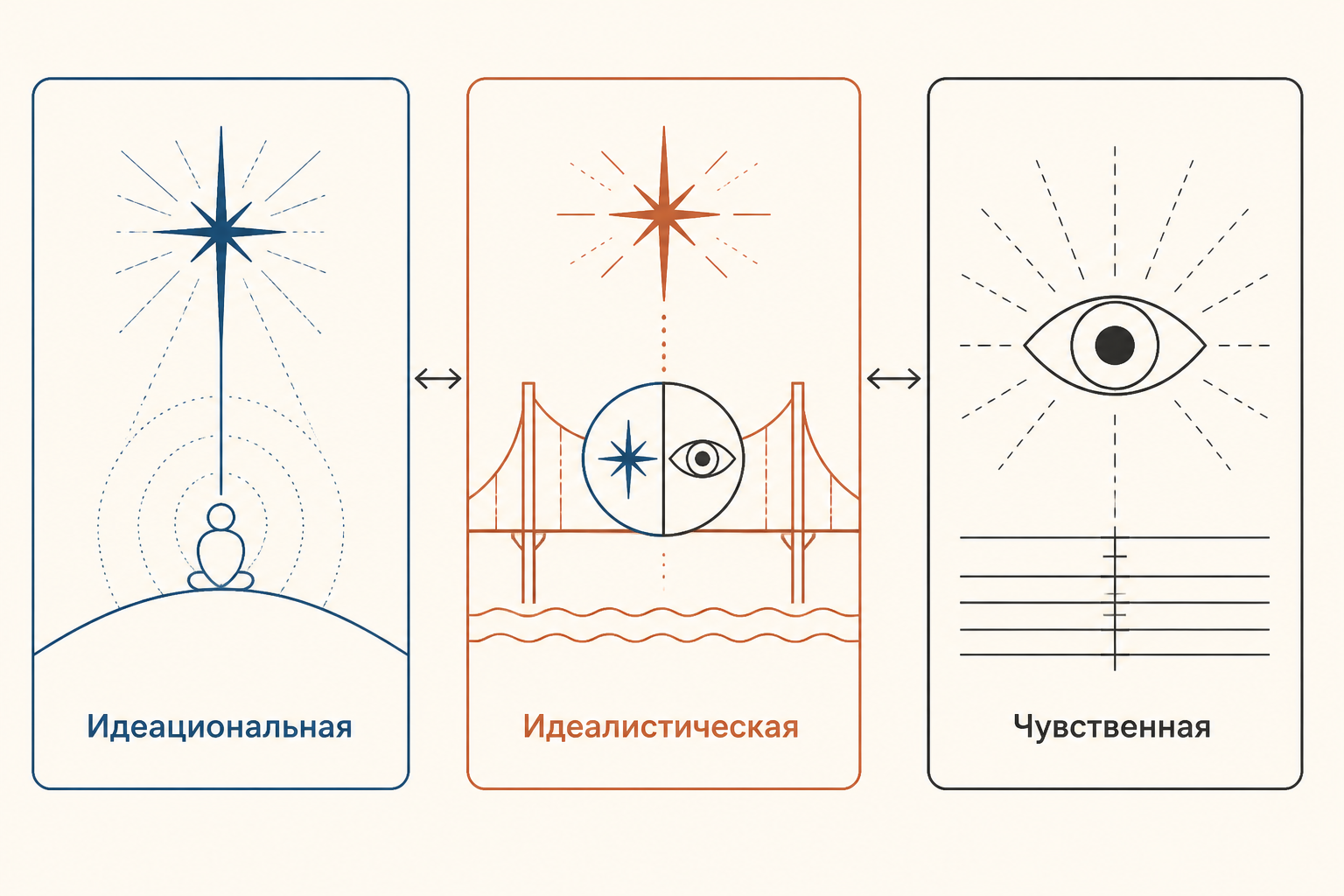 Три типа культуры в модели Сорокина: идеациональный, идеалистический и чувственный как разные ответы на вопрос о реальности