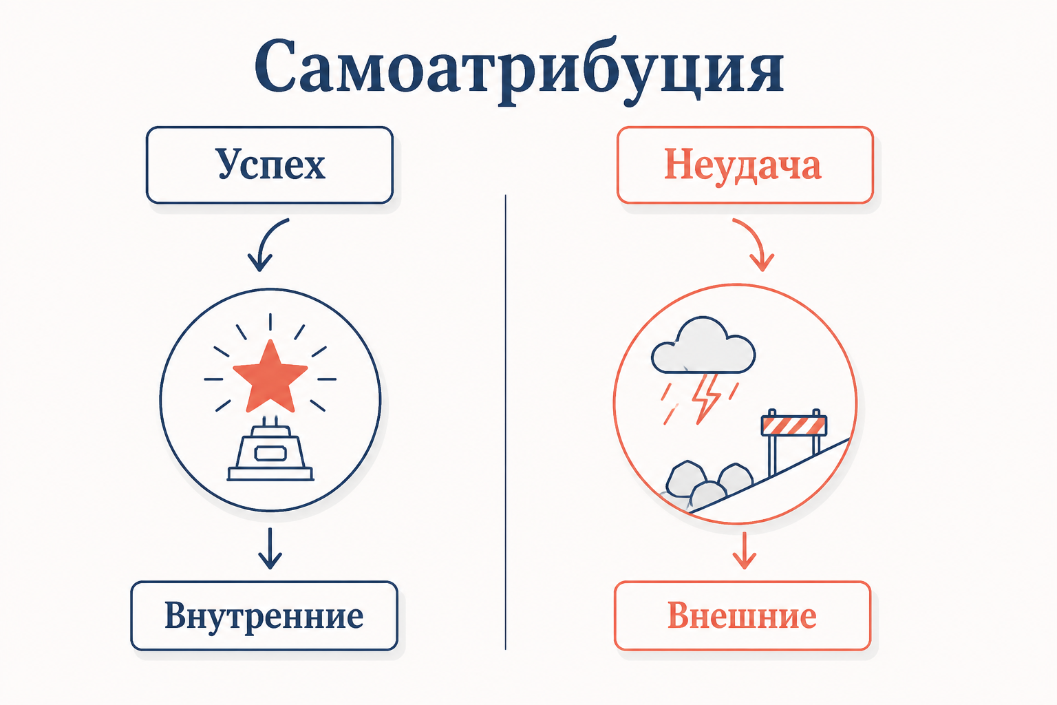 Самоатрибуция: успех и неудача