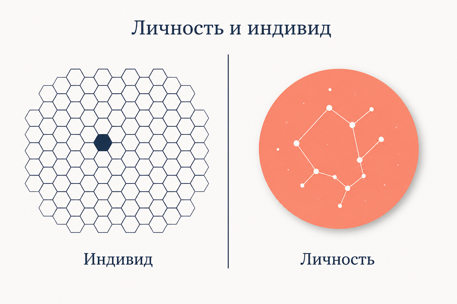 Персонализм Бердяева: индивид как часть целого противопоставлен личности, которая сама есть целое и не растворяется в обществе