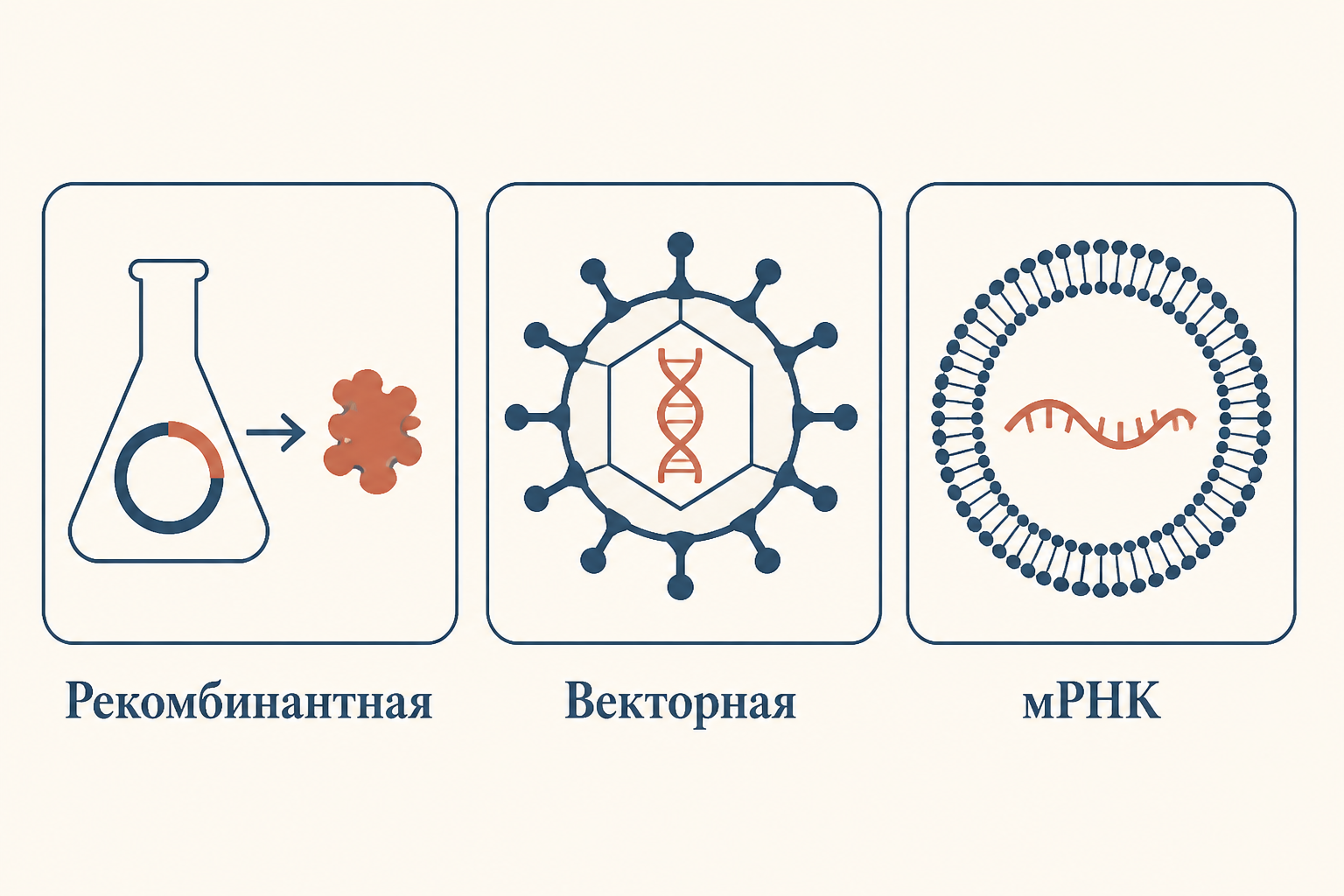Платформы новых вакцин: рекомбинантная, векторная и мРНК