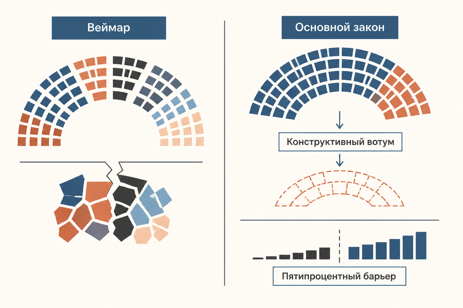 Переход от конституционной нормы к кризисной практике 1919–1933 годов