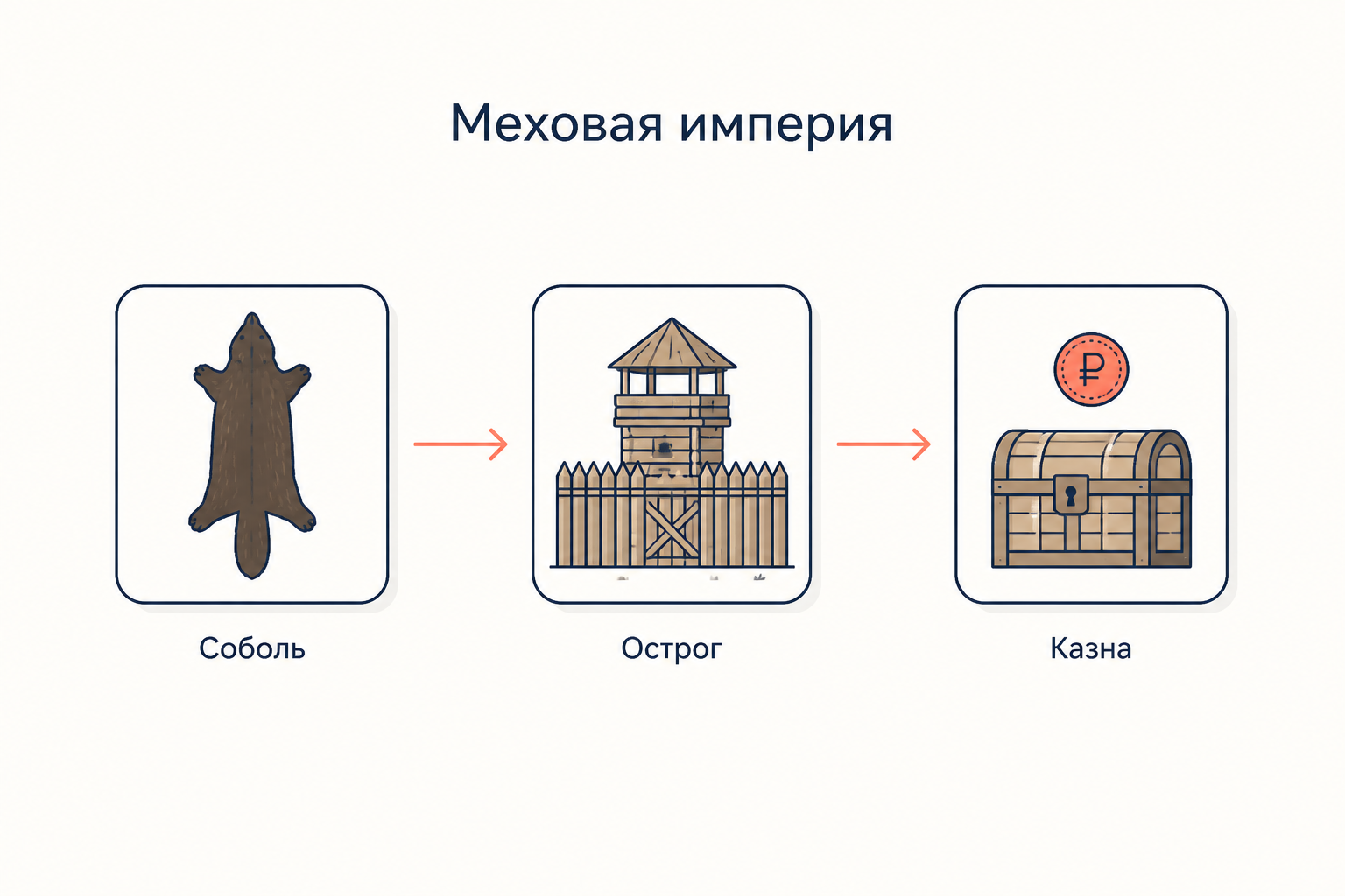 Цепочка меховой империи: соболь, острог и казна как экономическая основа продвижения на восток