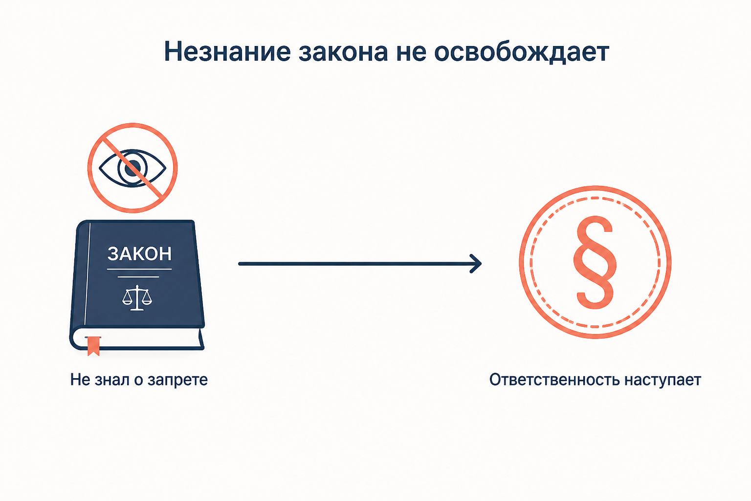 Незнание закона не освобождает от ответственности: заблуждение о запрете не снимает ответственность