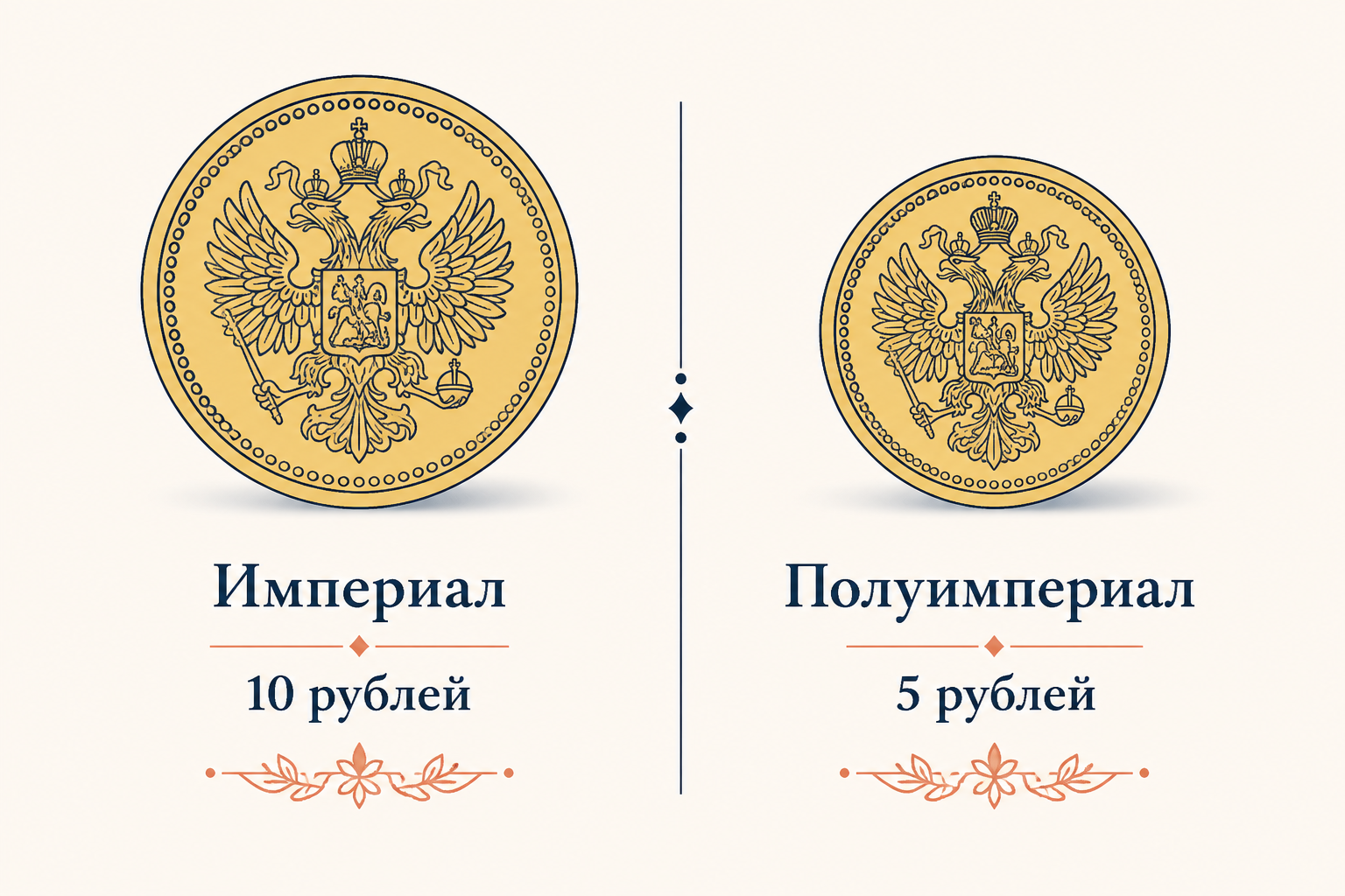 Золотые монеты Российской империи: империал и полуимпериал периода реформы